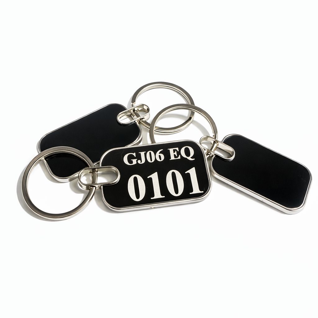 Keychain Black Small Rectangle